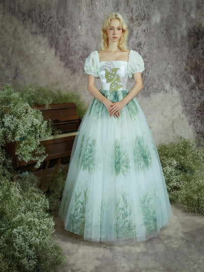 Lily of the Valley Embroidered Ball Gown