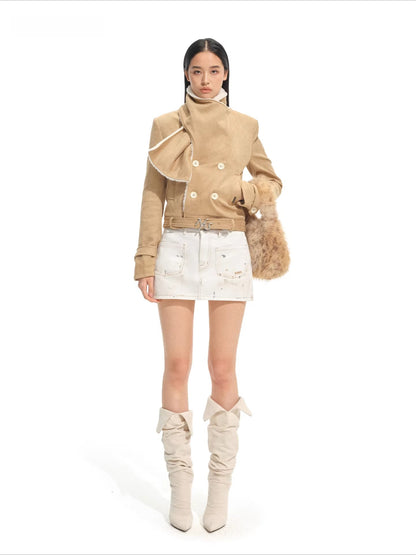 Maddie Shawl Faux Shearling Jacket