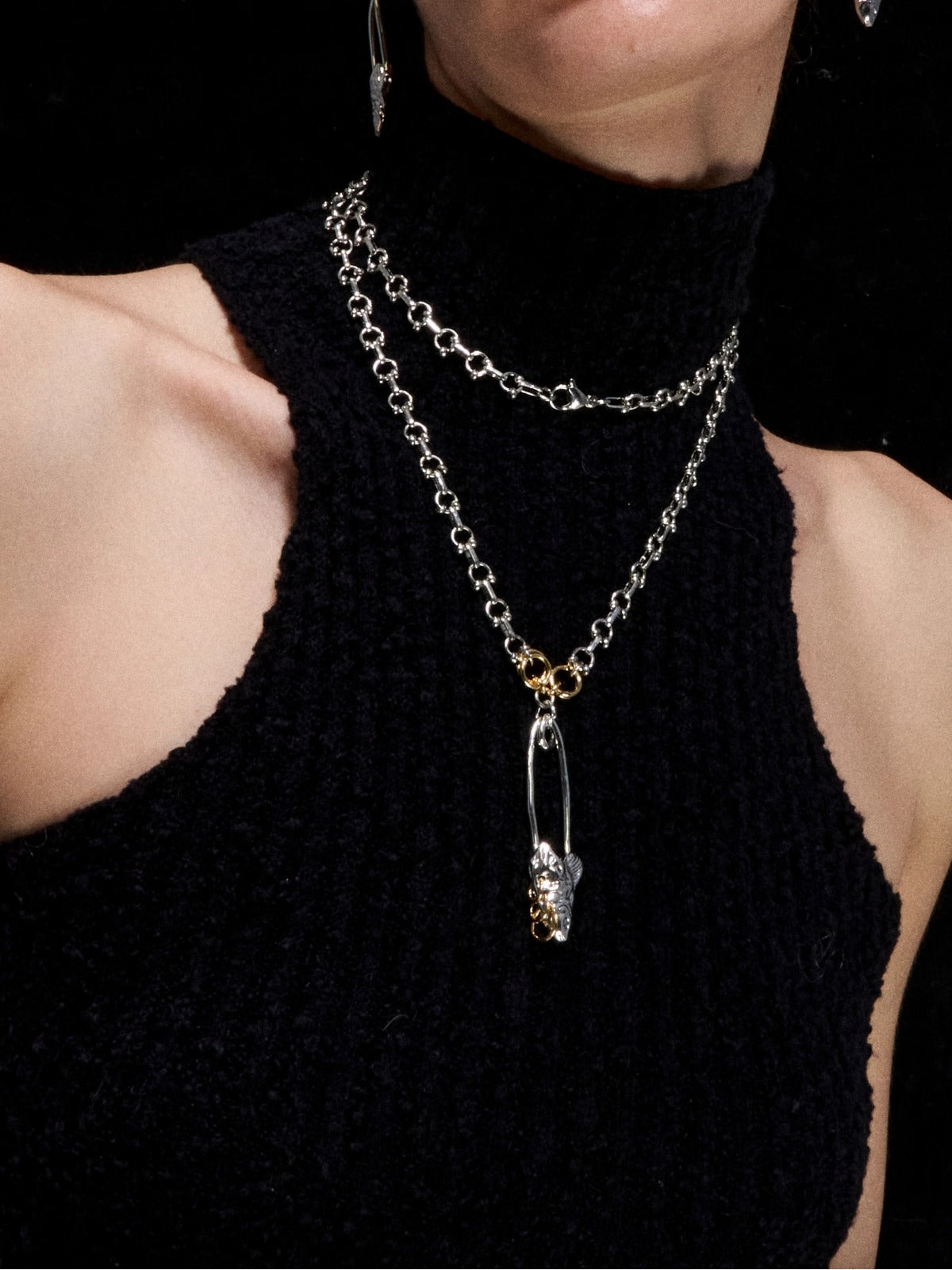 Paperclip Herringbone Necklace