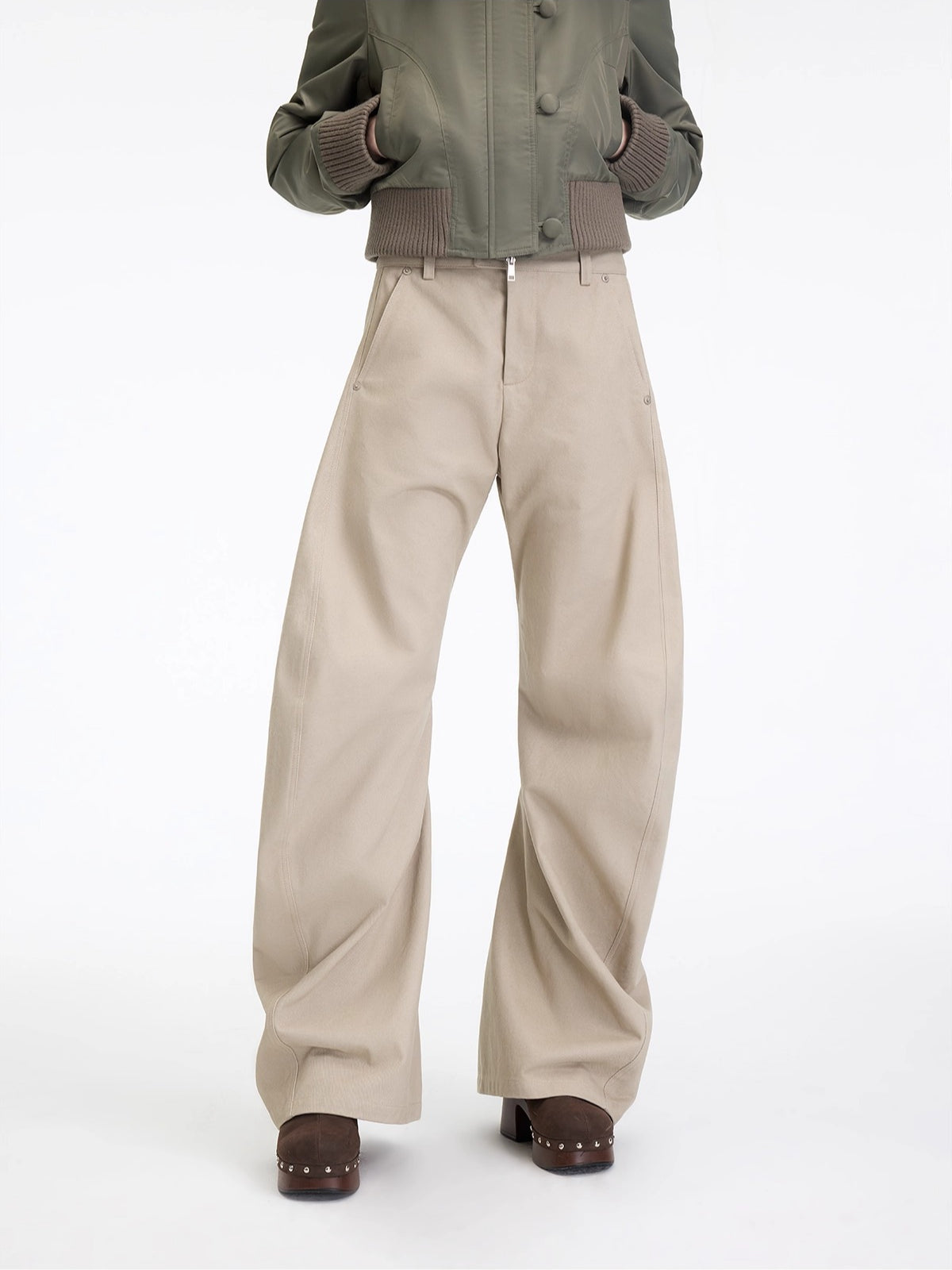 Asymmetrical Sculpted Utility Pants