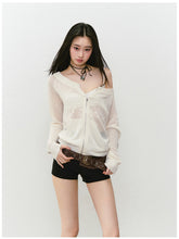Knitted Floral Convertible Hollow-out Coat - CHINASQUAD