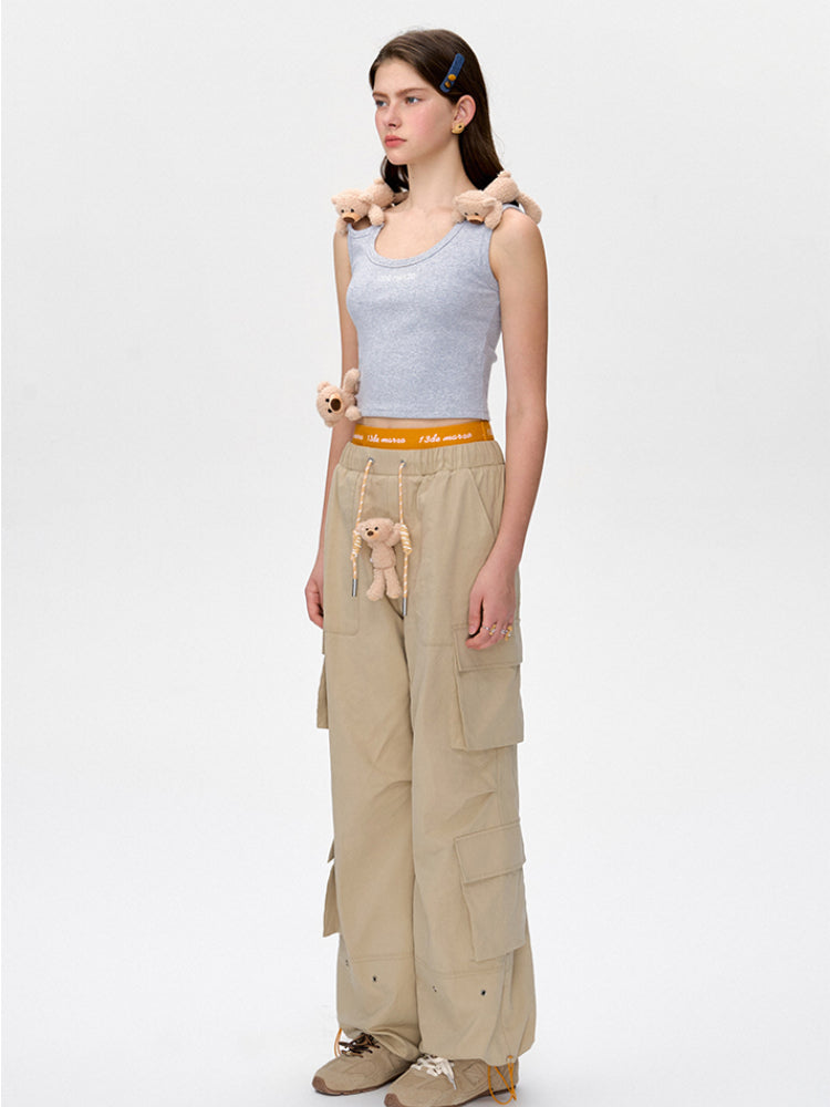 Elastic Waist Cargo Pants