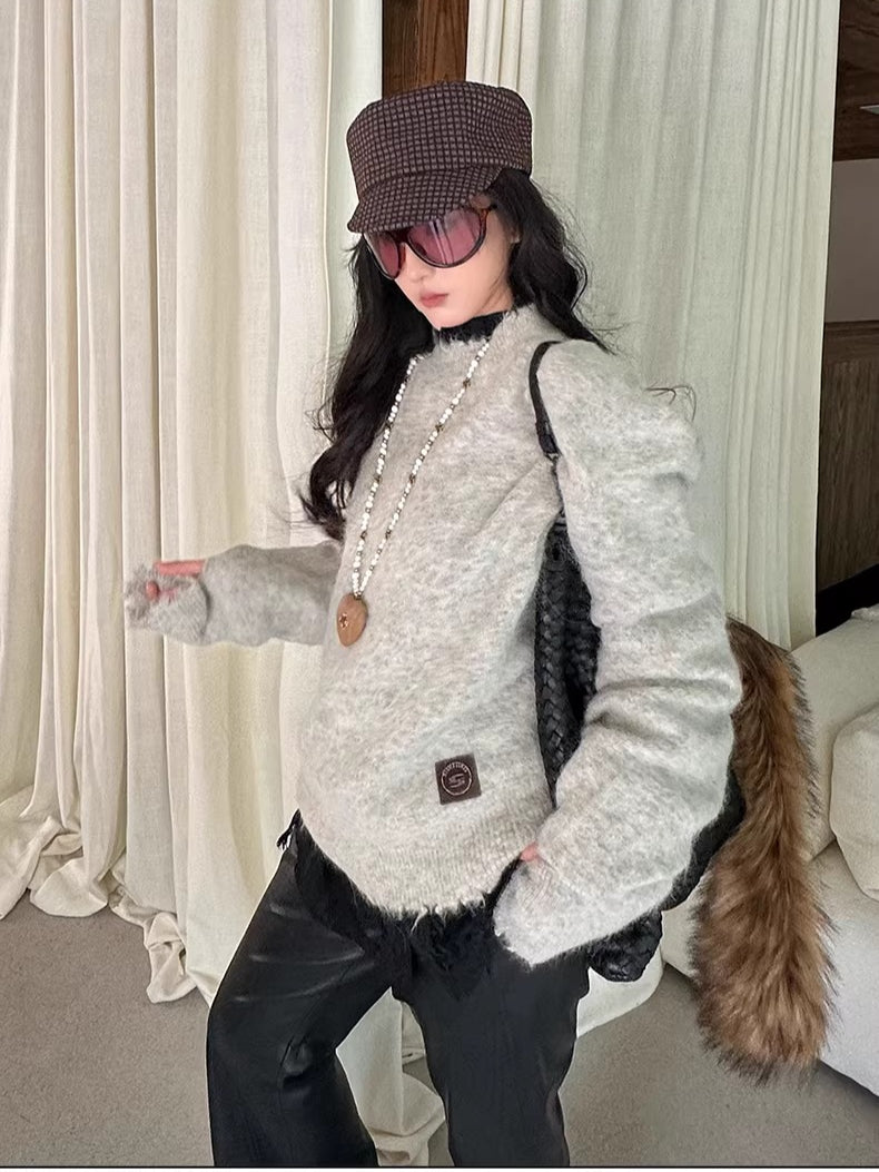 Lace-Detail Oversized Silhouette Shirt