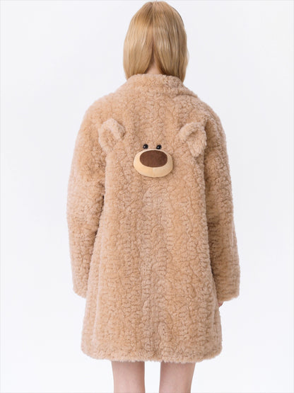 Back-Detail Mid-Length Puffer Coat