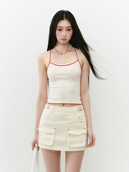 Casual Pocket A-Line Skirt