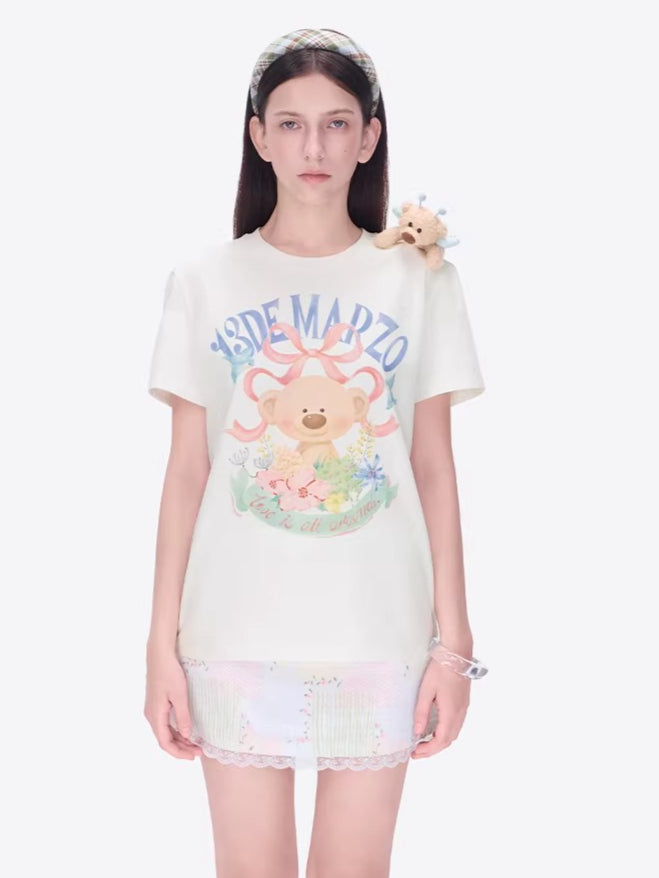 Floral Illustration Cotton Tee