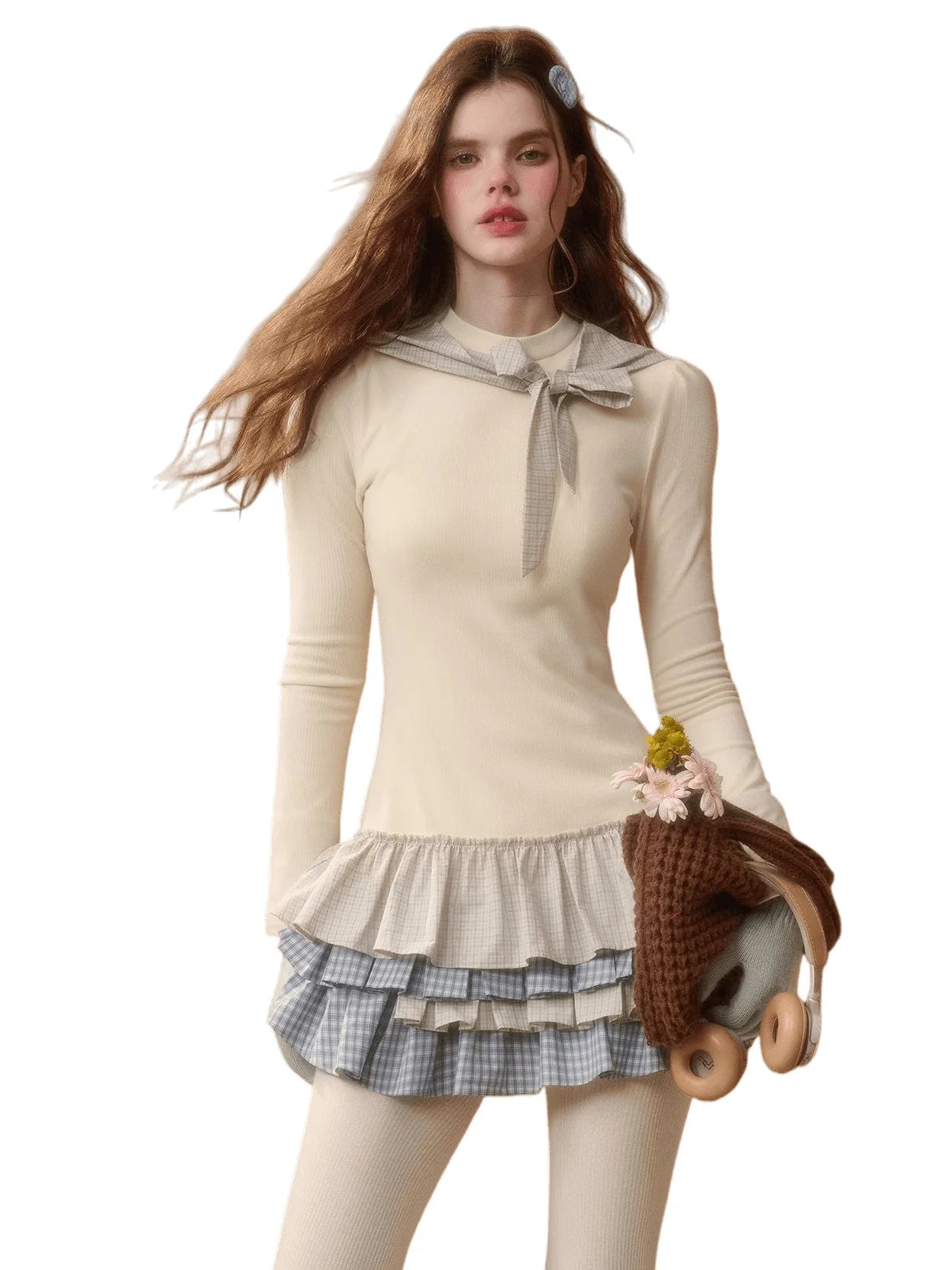 Lake Mist Blue Gingham Dress