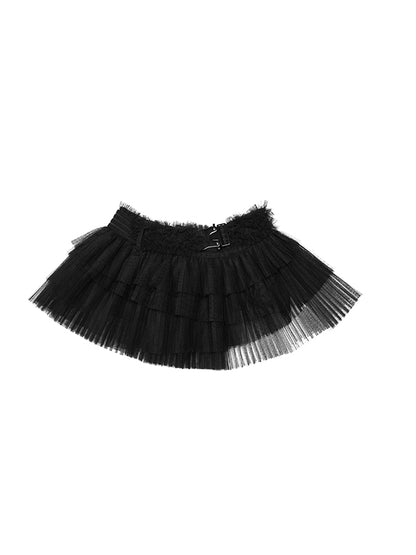 Layered Tulle Mini Skirt