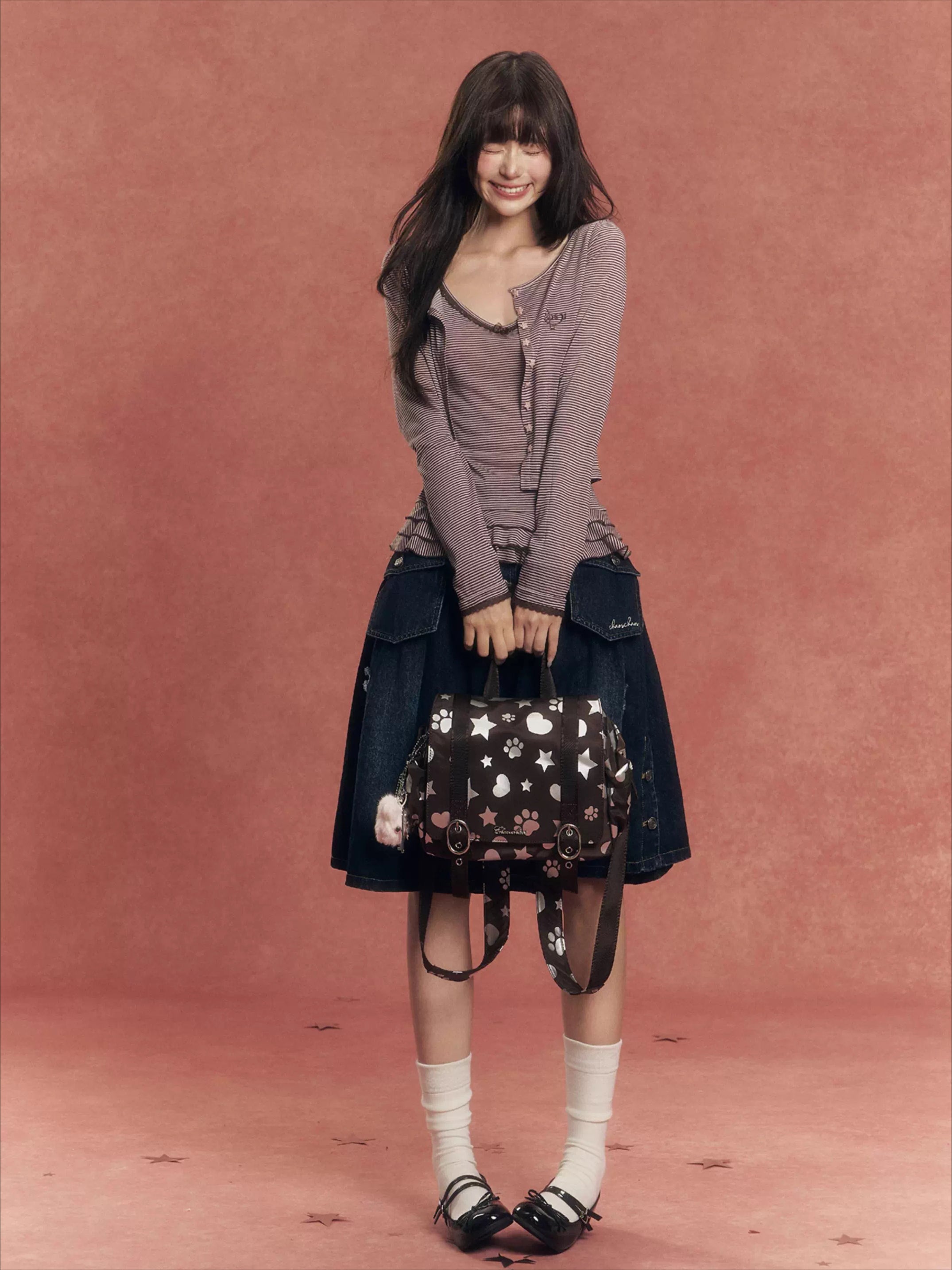 Lyocell Knit Cardigan Lace-Trim Camisole Set