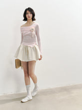 Asymmetric Shoulder Voluminous Ruched T-Shirt - CHINASQUAD