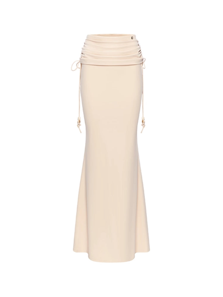 Selene One-shoulder Fishbone Top &amp; Skirt Set - CHINASQUAD