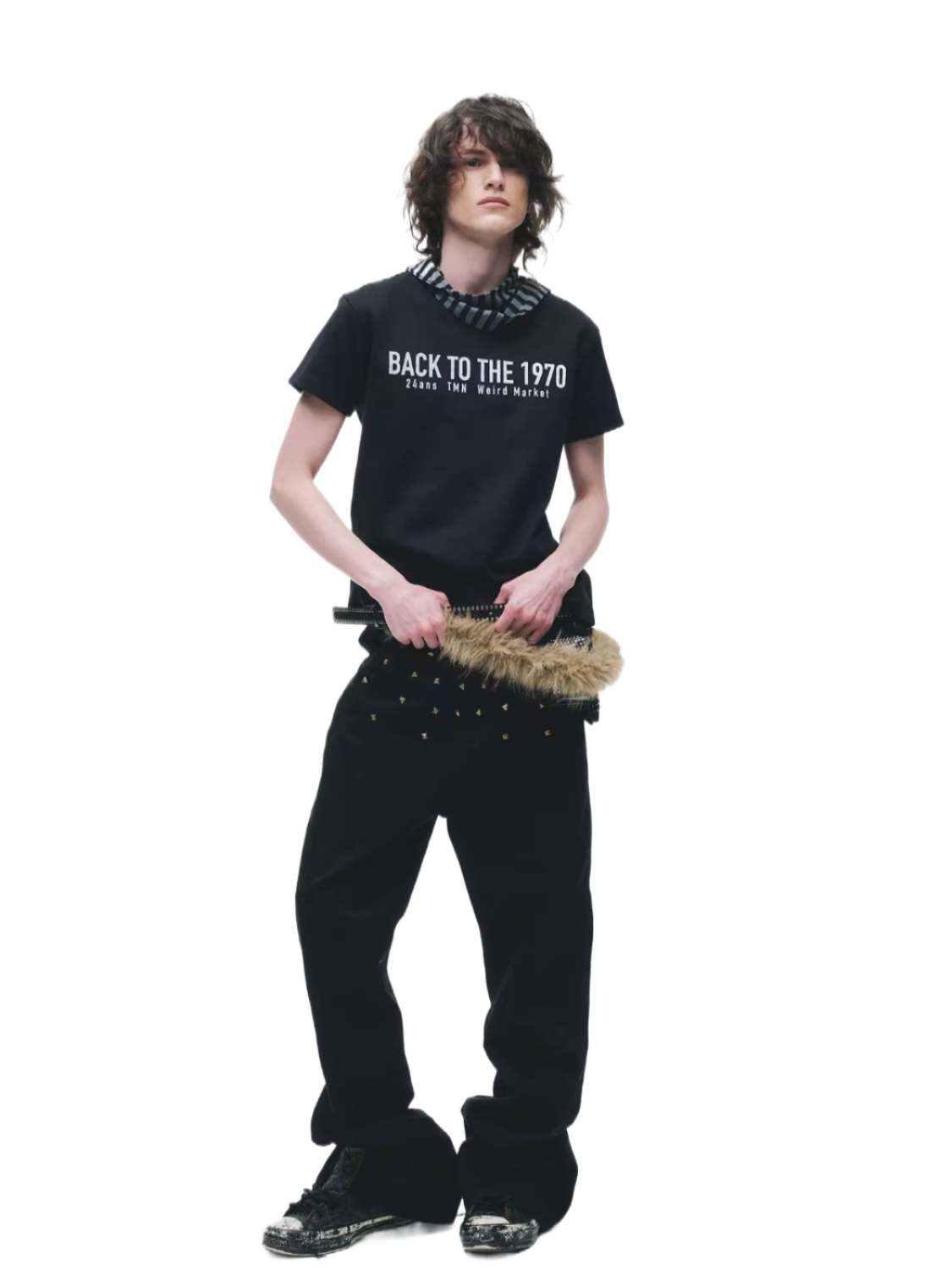Retro Graphic Slim-Fit Cotton T-Shirt