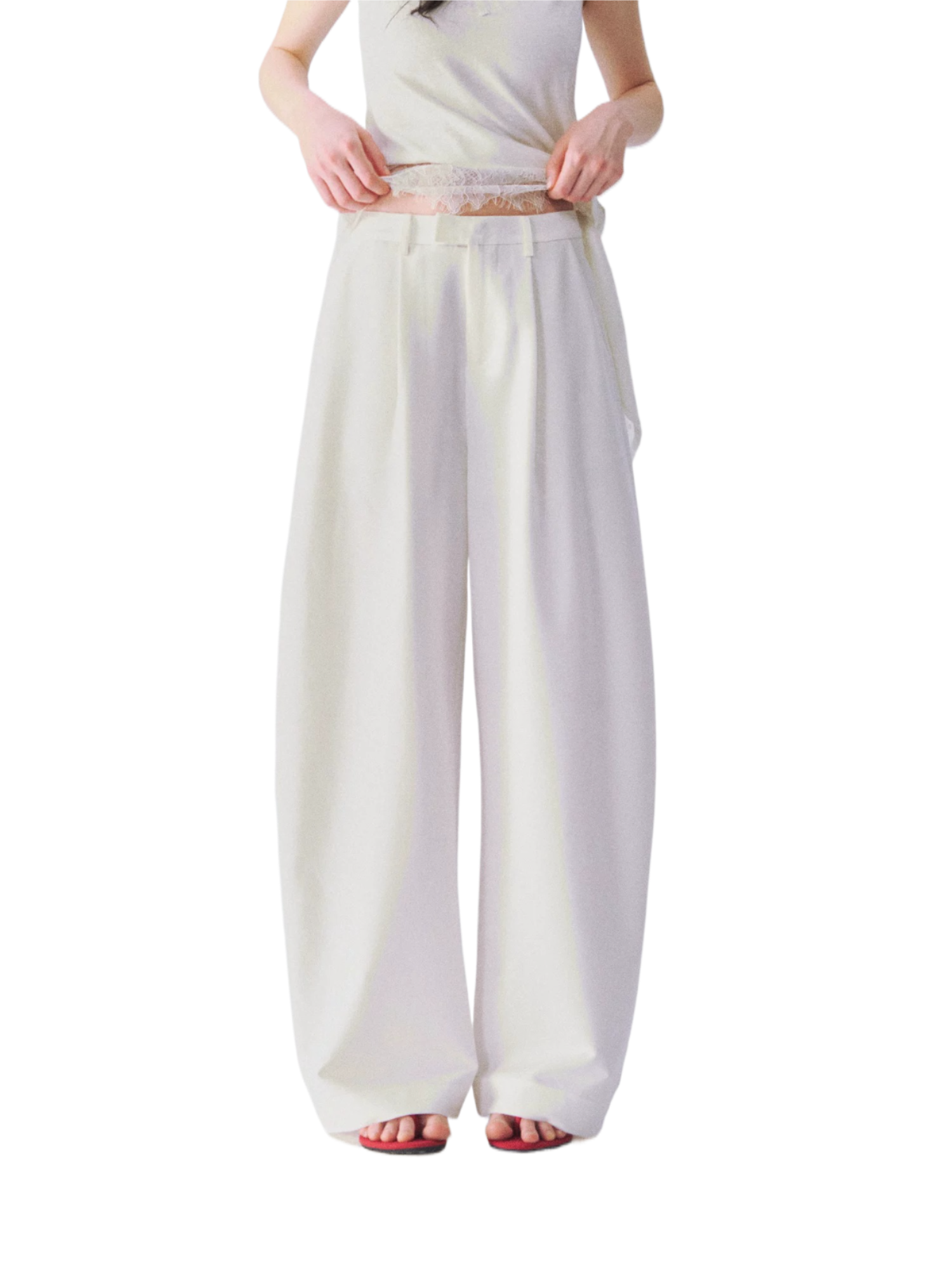 Relaxed Tailored Wide-Leg Trousers