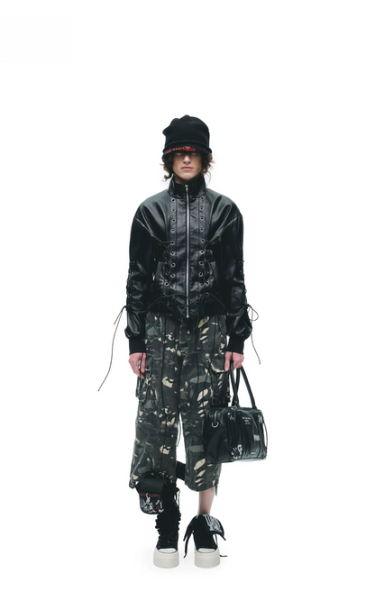 Reversible Tongue Graphic Canvas Boots