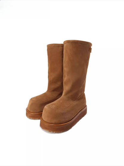 Genuine Leather Snow Boots