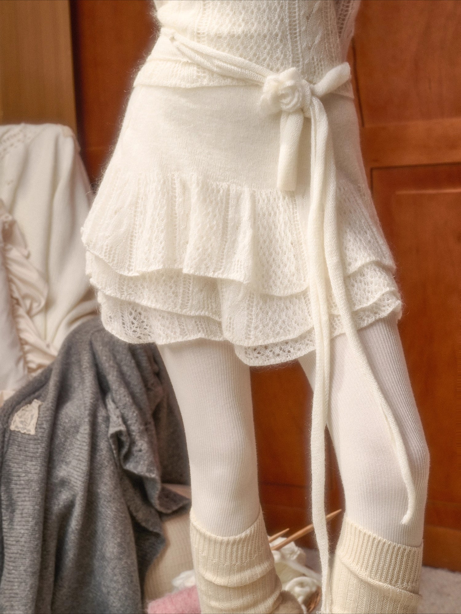 Mohair Wool-Blend Cloud Knit Set