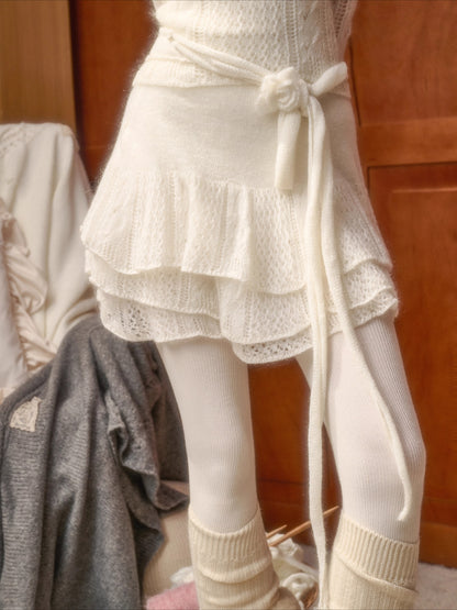 Mohair Wool-Blend Cloud Knit Set