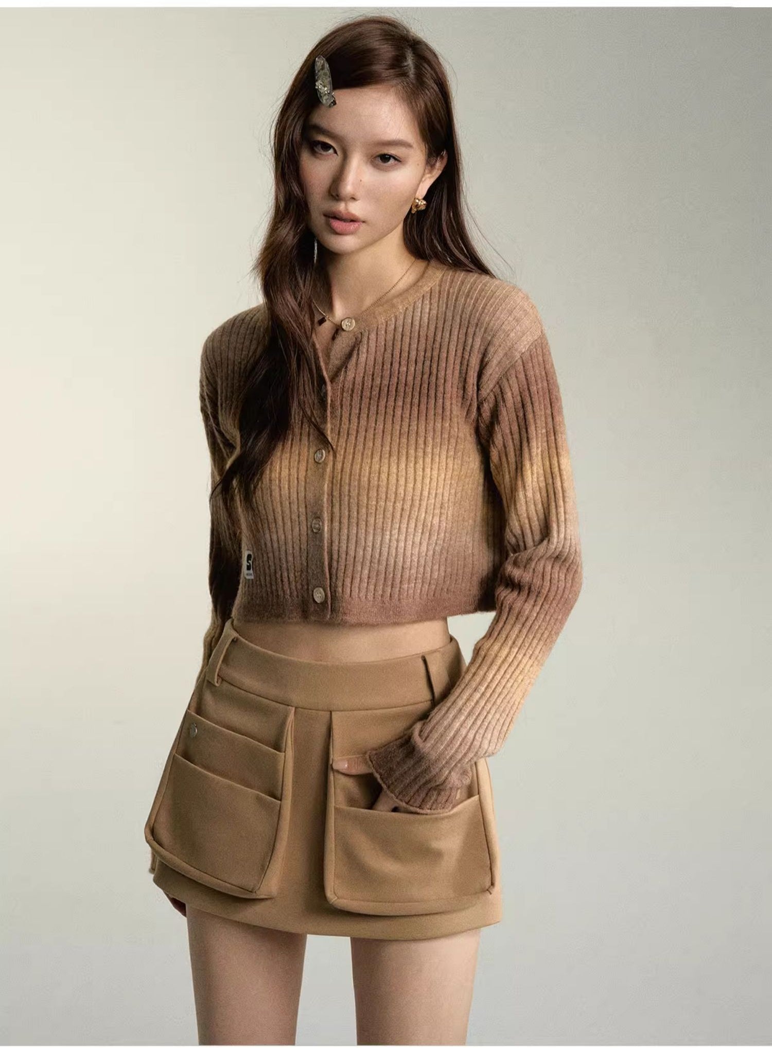 Gradient Knitted Cardigan - CHINASQUAD