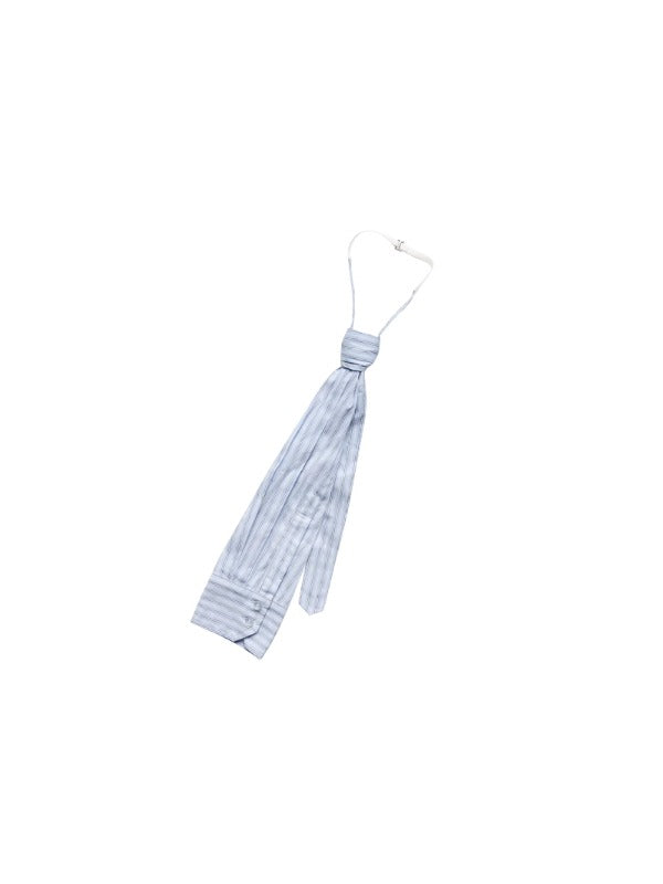 Blue &amp; White Striped Shirt Tie