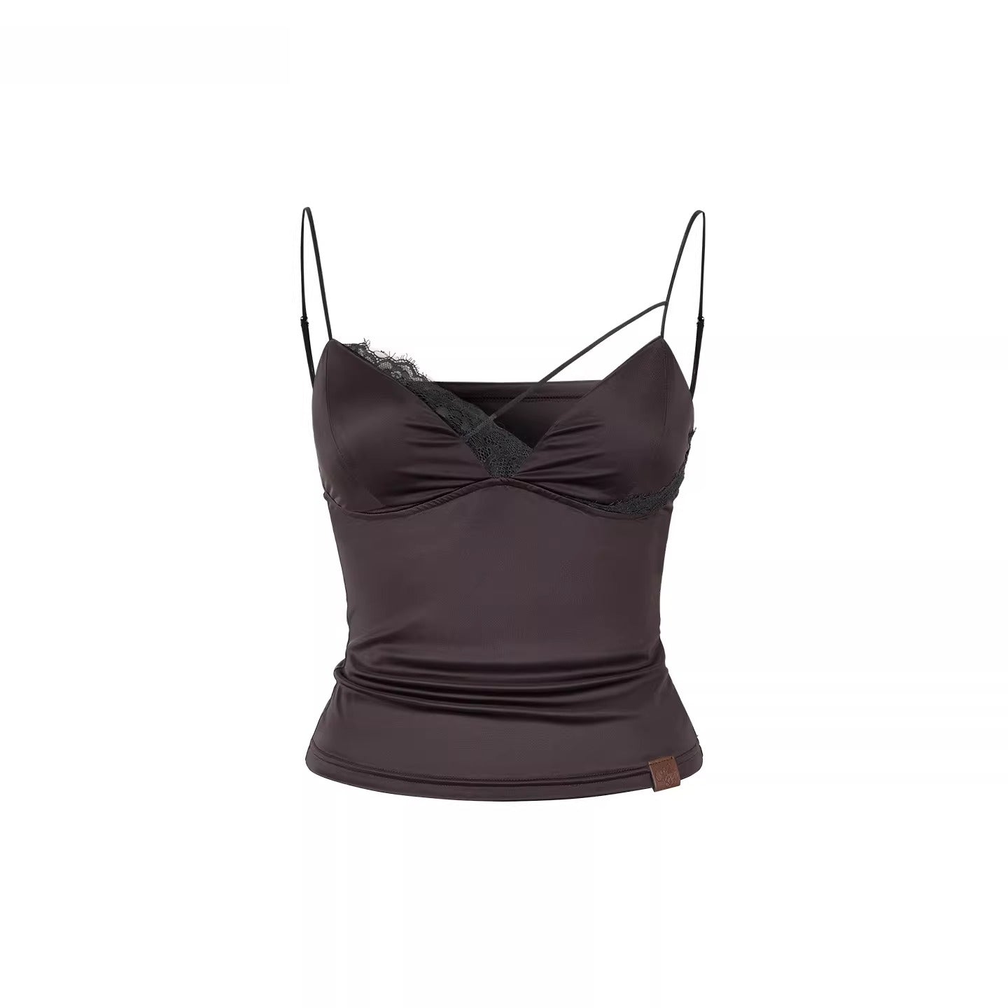 Lace-Trim Satin Camisole