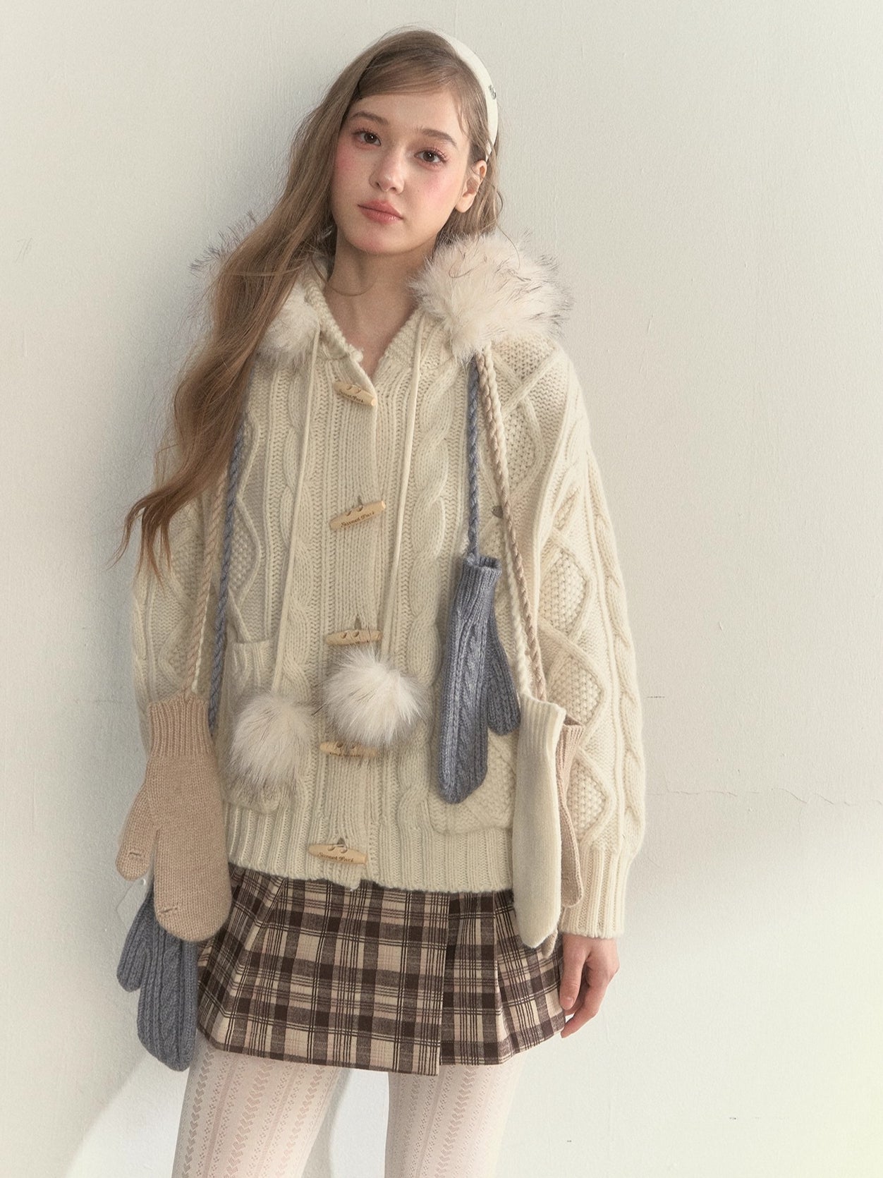 Textured Cable-Knit Wool Sweater