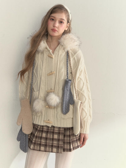 Textured Cable-Knit Wool Sweater