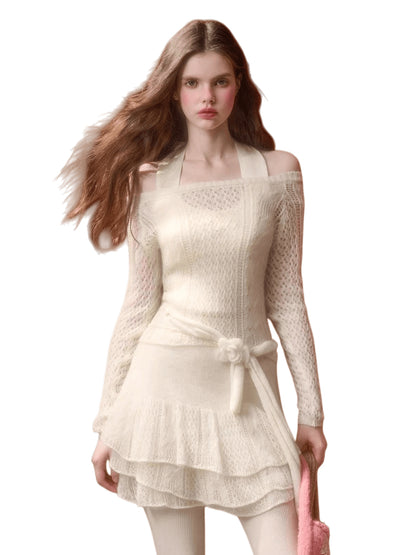 Mohair Wool-Blend Cloud Knit Set
