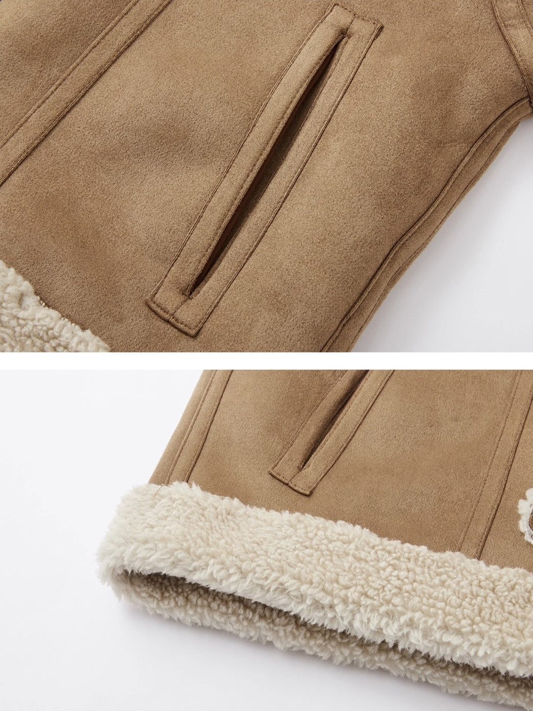 Horn-Button Sherpa Jacket