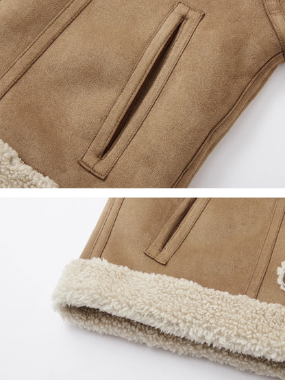 Horn-Button Sherpa Jacket