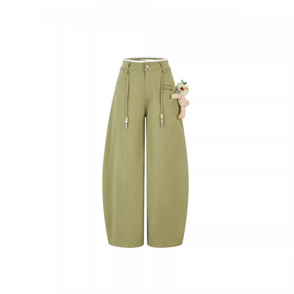 Curved-Hem Cargo Pants