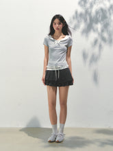 Lace Bow Retro T-shirt - CHINASQUAD