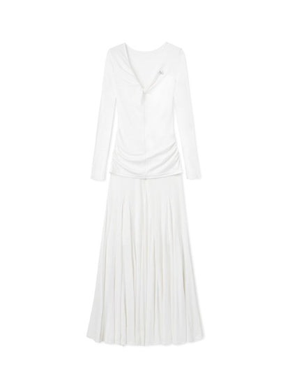 Wisteria Tencel Ribbed V-neck Maxi Dress - CHINASQUAD