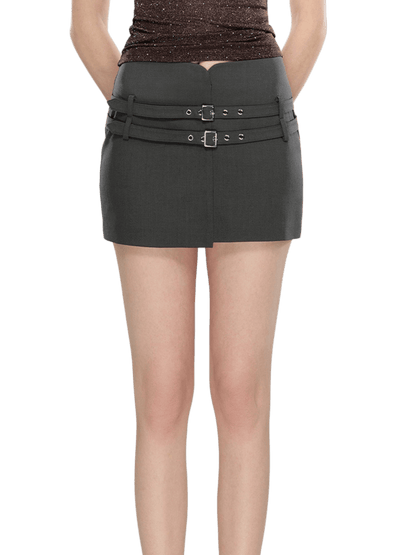 Asymmetric Tailored Mini Skirt