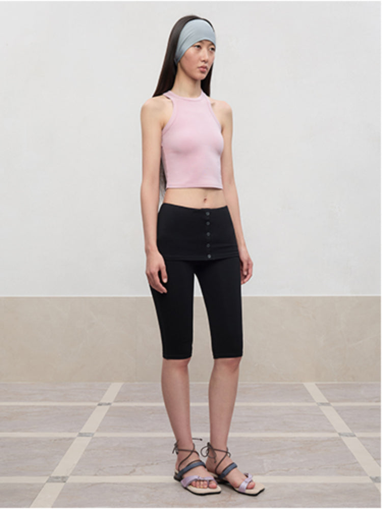 High Elastic Sleeveless I-Back Vest