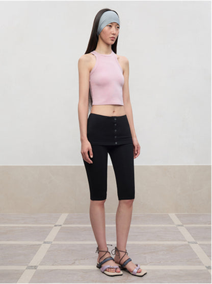 High Elastic Sleeveless I-Back Vest