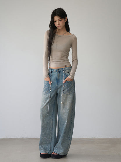 Reversible Off-shoulder Slim Long-sleeve T-shirt - CHINASQUAD