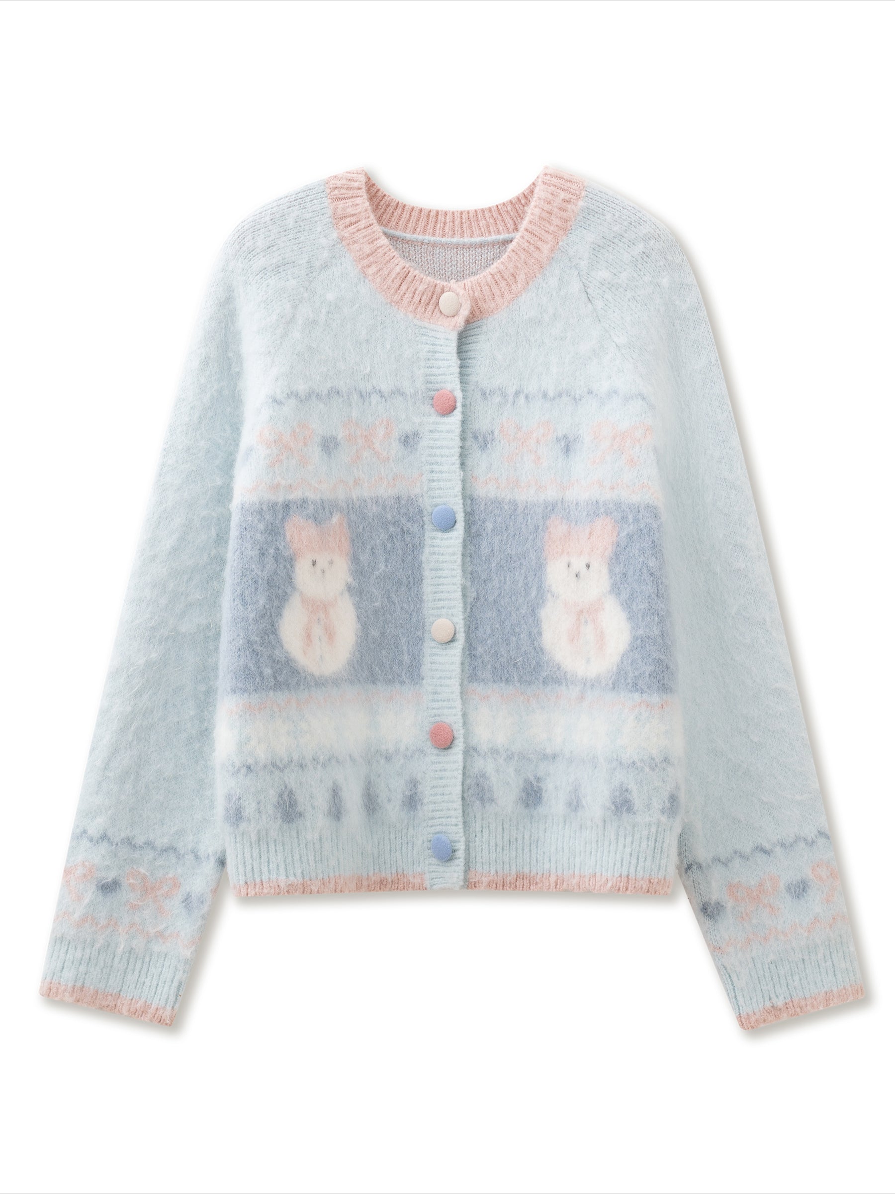 Hokkaido Snowman Knitted Cardigan