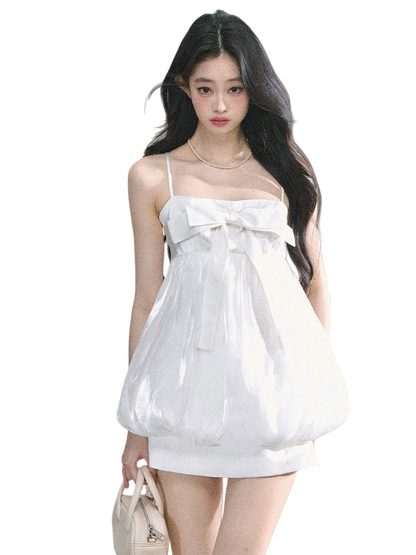 Puff Blossom Off-Shoulder Mini Dress