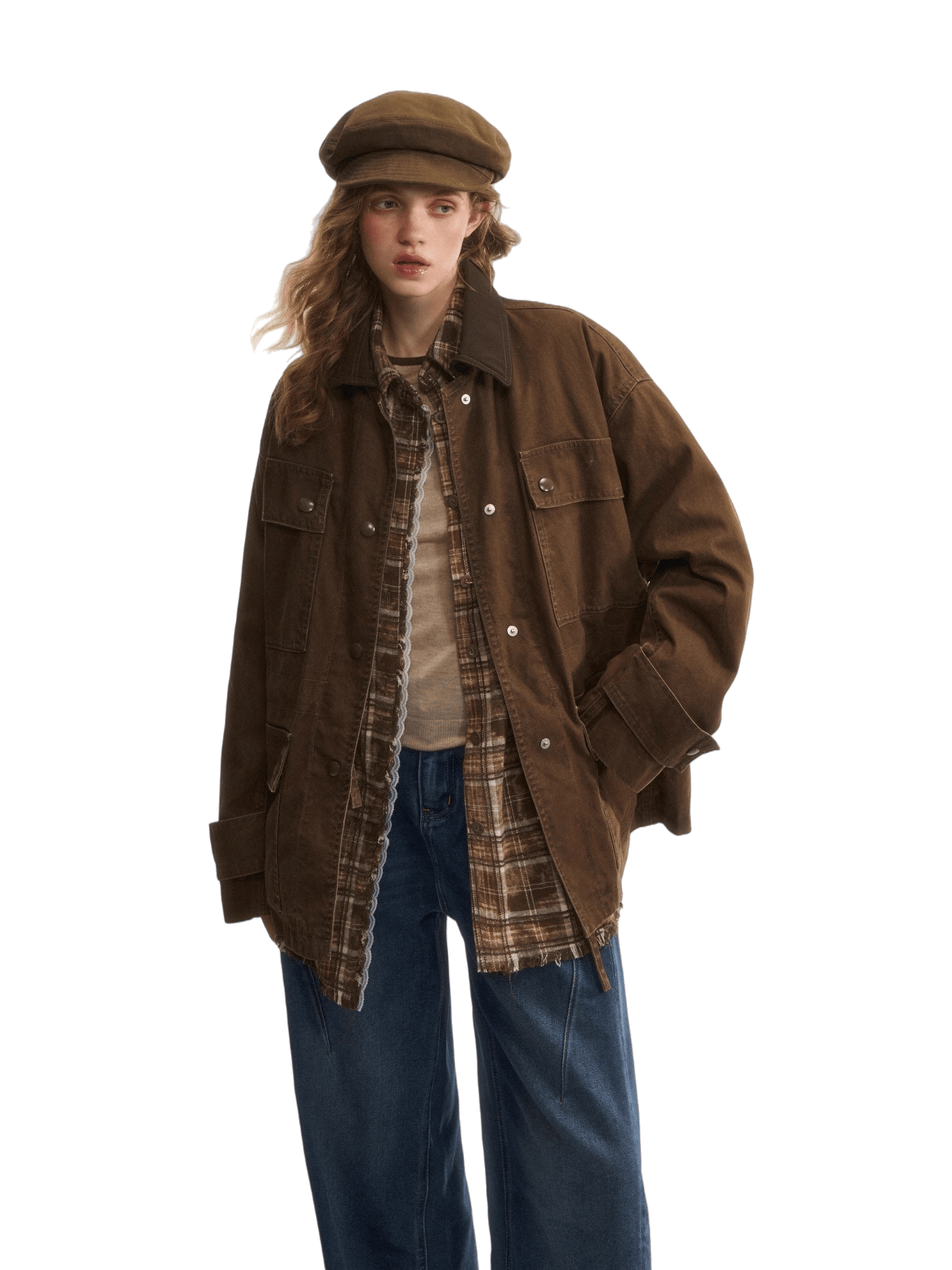 Duck Down Cinched-Waist Puffer Jacket