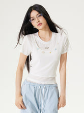 Fake Two-piece Cool Tie-front Regular Shoulder T-shirt - CHINASQUAD