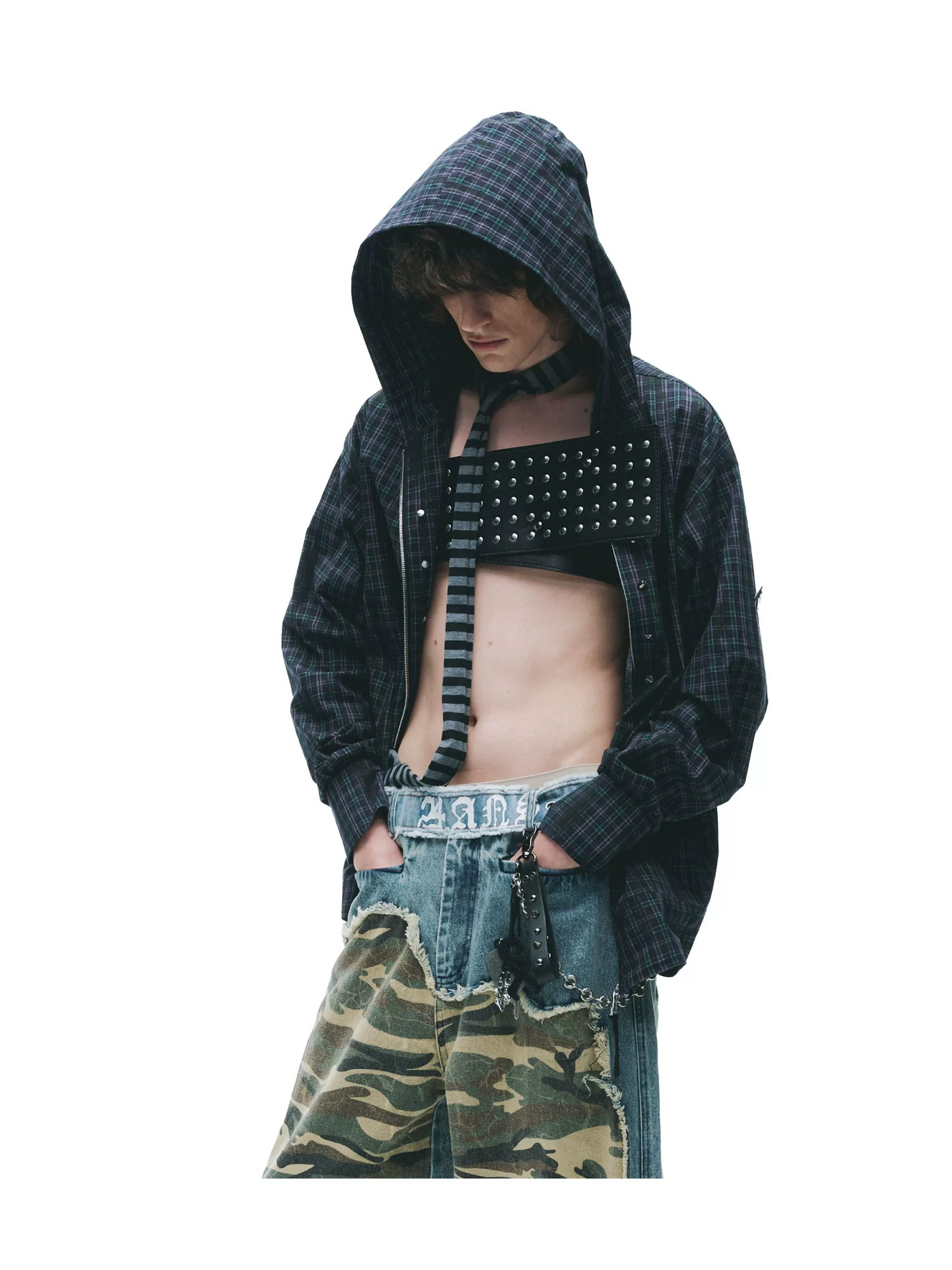 Layered Punk Multi-Charm Chain Belt