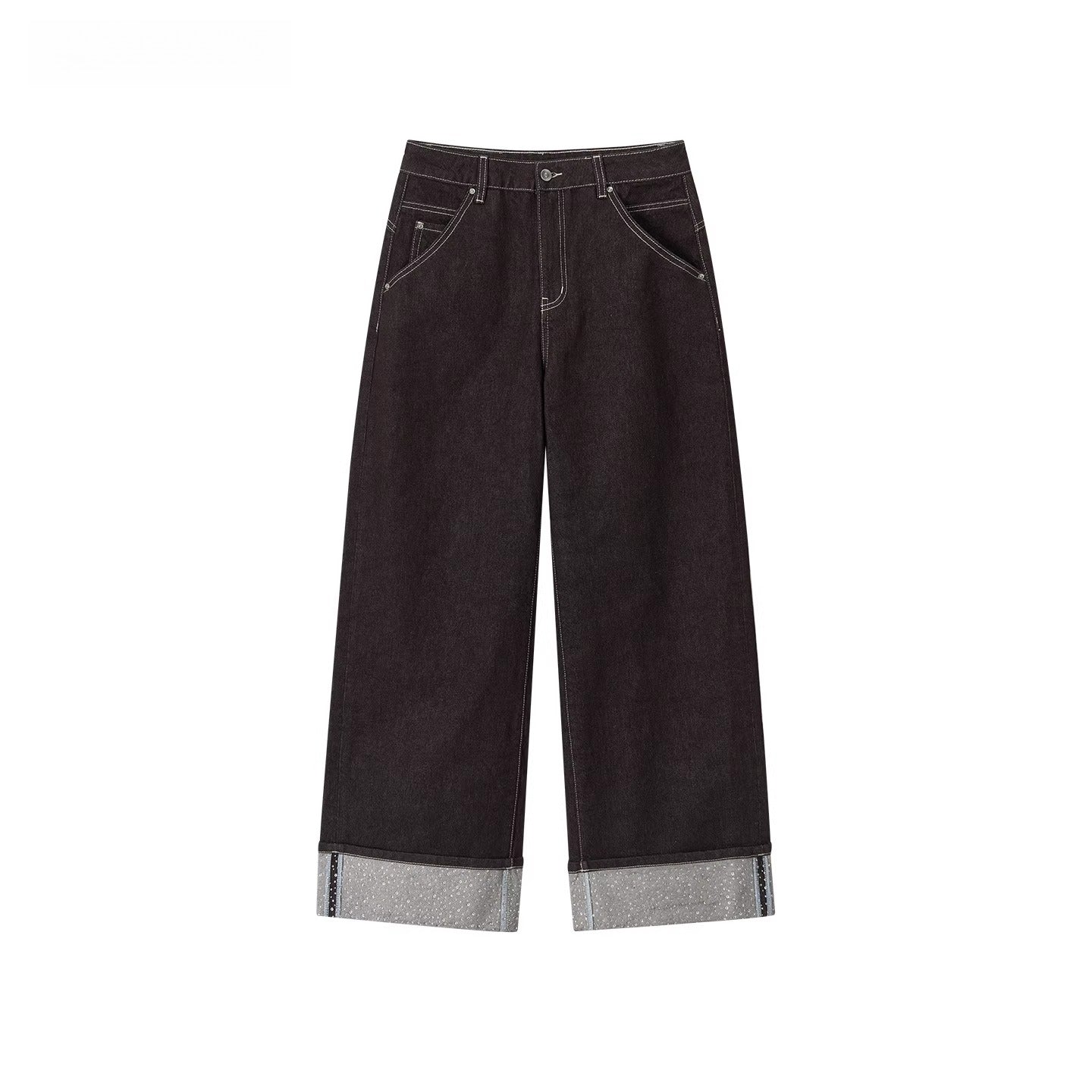 Vintage Straight-Leg Denim Pants