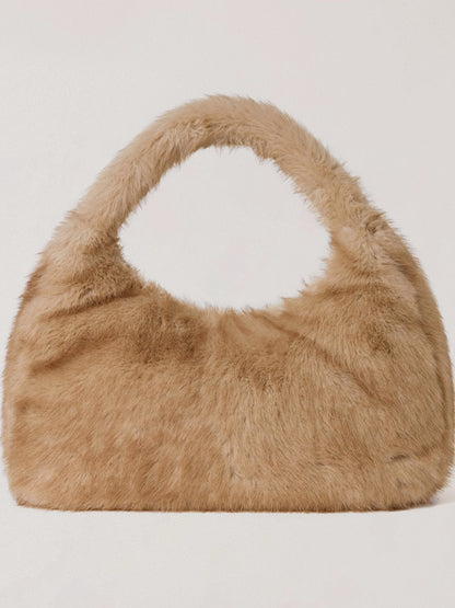 Cross Relic Faux Fur Stone Bag