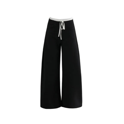 Panel Wide-Leg Floor-Length Trousers