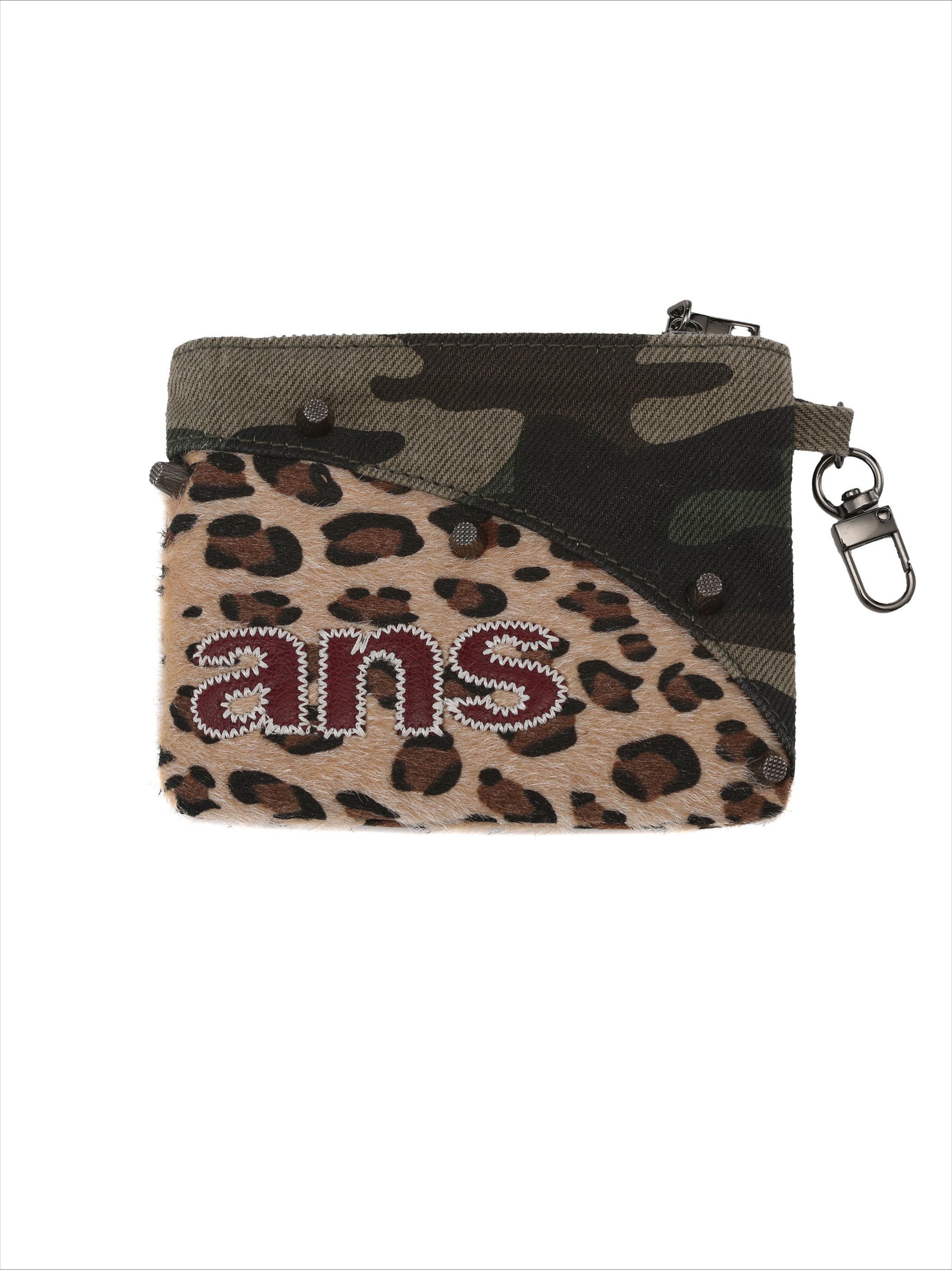 Camo Studded Grunge Card Holder