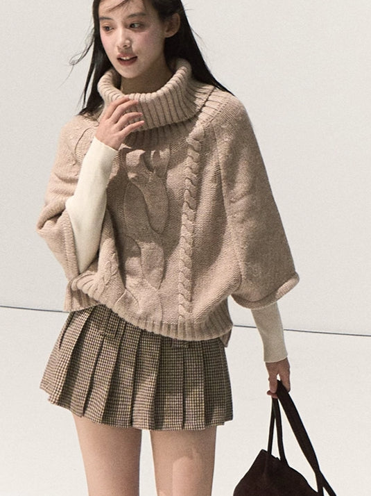 Vintage Cable-Knit Turtleneck Sweater