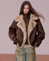 VIA PITTI Faux Fur Collar Padded Two-in-One Jacket – view 5