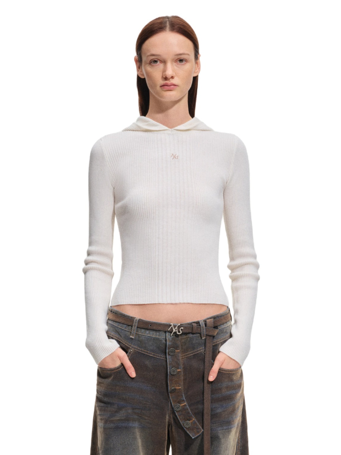 Dawn Hooded Wool Knit Turtleneck