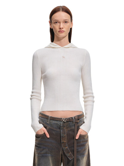 Dawn Hooded Wool Knit Turtleneck