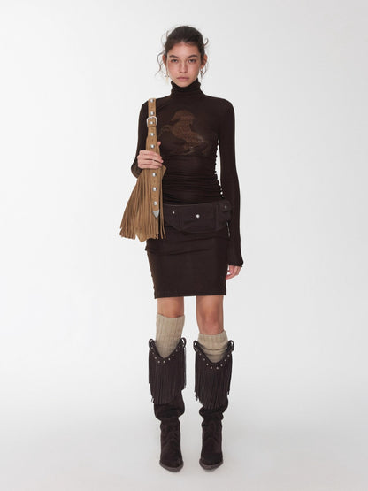 Crystal-Embellished Turtleneck